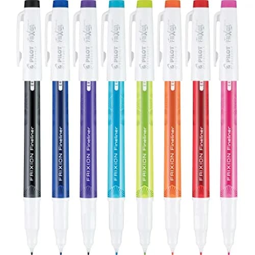 PILOT FriXion Fineliner Erasable Marker Pens 8-Pack | Smooth Ink Flow, Fade-Resistant thumbnail 3
