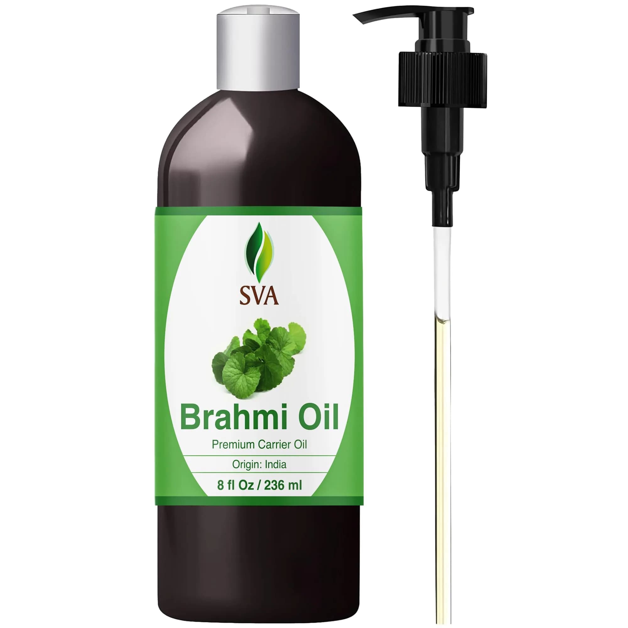 SVA ORGANICS Brahmi Carrier Oil 8 Fl Oz (236 ml) - Pure & Natural - main product image