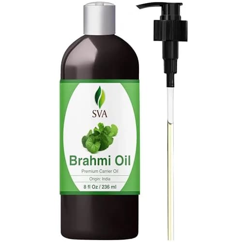 SVA ORGANICS Brahmi Carrier Oil 8 Fl Oz (236 ml) - Pure & Natural thumbnail 1