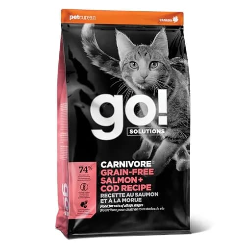 Go! Solutions Carnivore Salmon + Cod Grain-Free Dry Cat Food | High-Protein, Real Meat & Fish, 8 lb Bag thumbnail 1