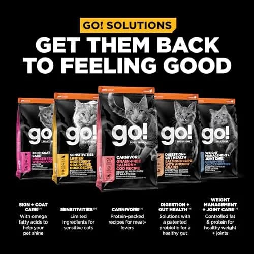 Go! Solutions Carnivore Salmon + Cod Grain-Free Dry Cat Food | High-Protein, Real Meat & Fish, 8 lb Bag thumbnail 5