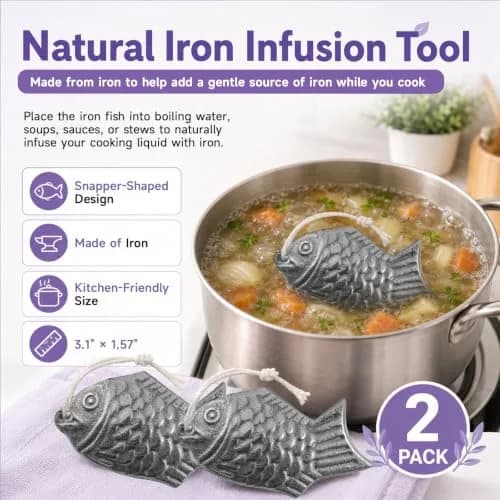 Lisol Iron Fish 2 Pack | Natural Iron Supplement for Cooking & Water thumbnail 7