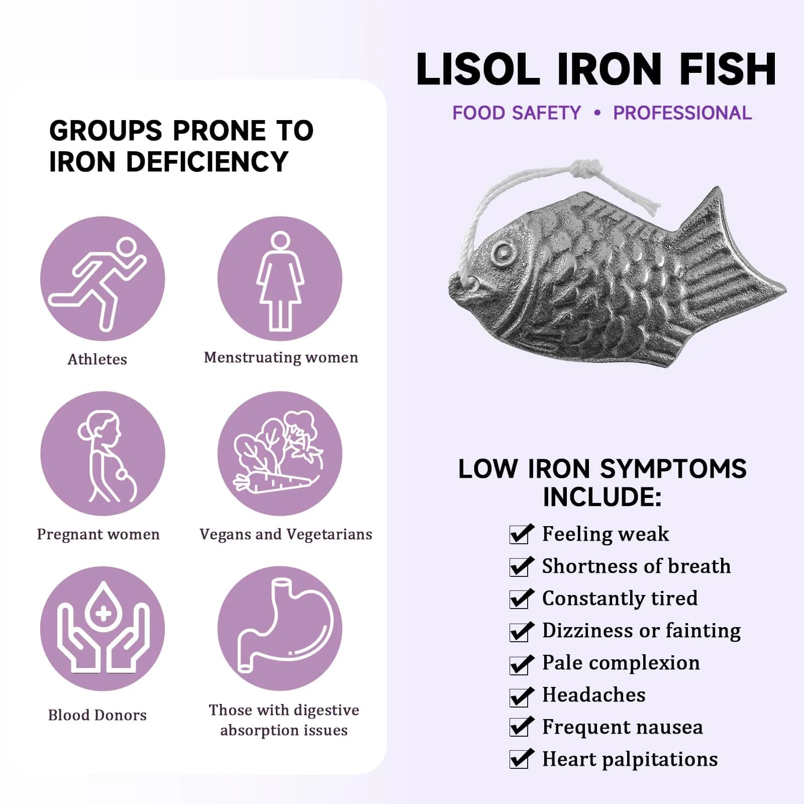 Lisol Iron Fish 2 Pack | Natural Iron Supplement for Cooking & Water - view 3