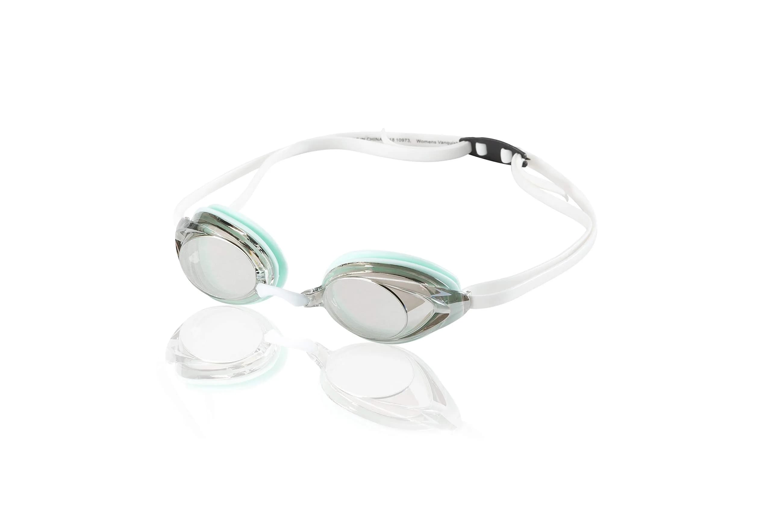 Speedo Women's Mirrored Vanquisher Swim Goggles | Anti-Fog & UV Protection — 2.0 Silver Ice