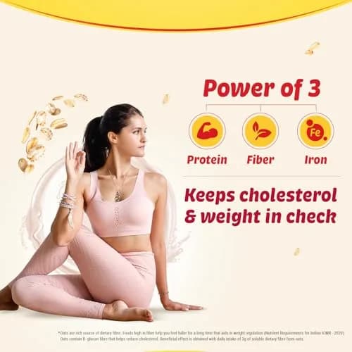 Saffola Oats 1 kg (2.2 lb) with Free 400 gm (0.88 lb) | Wholesome Wholegrain Breakfast Cereal thumbnail 5