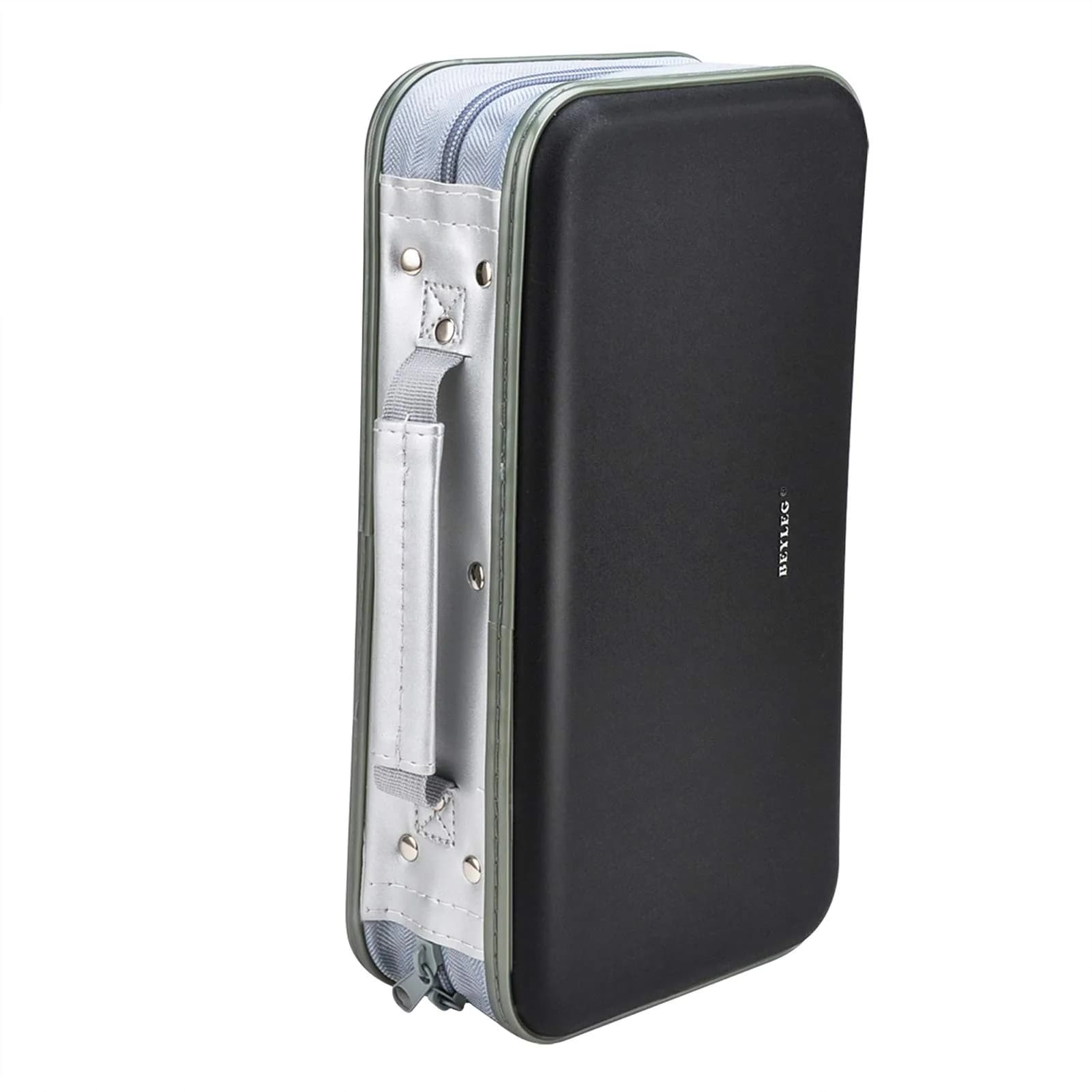 Wismart CD DVD Wallet 96 Capacity Heavy Duty Hard Shell Organizer Black | Protects Discs & Fits 96 DVDs