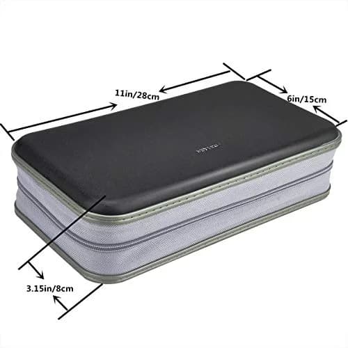 Wismart CD DVD Wallet 96 Capacity Heavy Duty Hard Shell Organizer Black | Protects Discs & Fits 96 DVDs thumbnail 2