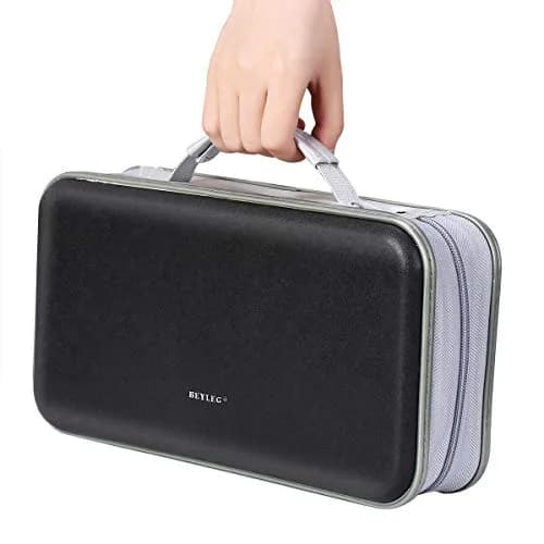 Wismart CD DVD Wallet 96 Capacity Heavy Duty Hard Shell Organizer Black | Protects Discs & Fits 96 DVDs thumbnail 3