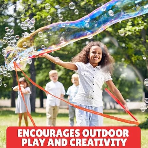 Atlasonix Giant Bubble Wand Set with 1 Gallon Bubble Solution Powder | Non-Toxic, BPA-Free, ASTM-Tested thumbnail 5