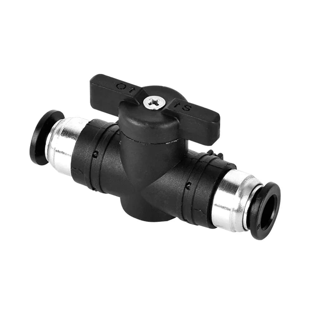 Beduan 1/2" x 1/2" OD Push to Connect Ball Valve Set (2 Pcs) | 284 PSI Air Flow Control Union — 1/4" x 1/4" Tube OD