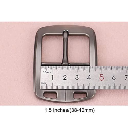 McFanBe Single Prong Square Belt Buckle | 3.8 cm (1.5 inch) Grey Alloy Replacement Buckle thumbnail 6