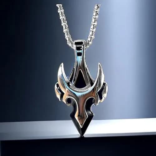 Leprato Viking Talisman Necklace for Men Norse Mjolnir Wolf Compass Valknut Amulet Pendant 24 inch thumbnail 4