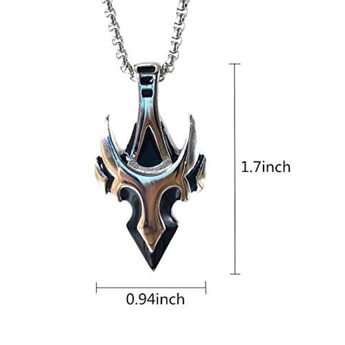Leprato Viking Talisman Necklace for Men Norse Mjolnir Wolf Compass Valknut Amulet Pendant 24 inch thumbnail 5