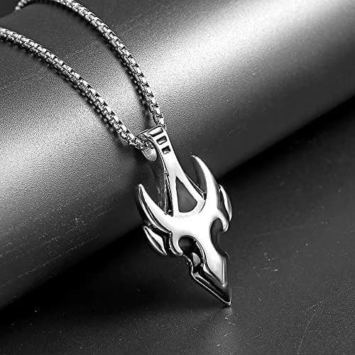 Leprato Viking Talisman Necklace for Men Norse Mjolnir Wolf Compass Valknut Amulet Pendant 24 inch thumbnail 2