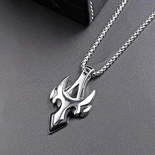 Leprato Viking Talisman Necklace for Men Norse Mjolnir Wolf Compass Valknut Amulet Pendant 24 inch thumbnail 3