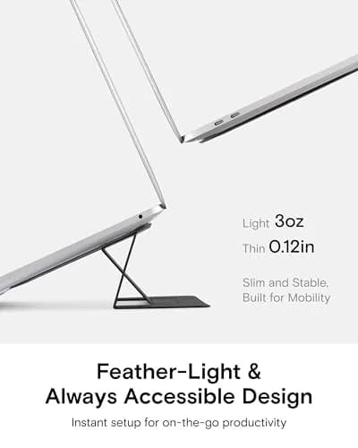 MOFT Invisible Laptop Stand, Stick-On Portable Riser for Mobile Work | Ultra-Thin, Supports 11lb, Fits 11-16" Laptops thumbnail 2