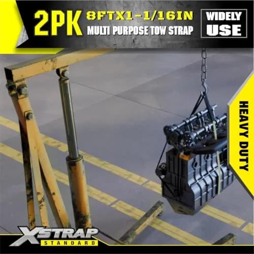 XSTRAP STANDARD 2PK 1"x8' Lift Sling Straps Wear Guard End Heavy Duty Strap | 4000 lbs Breaking Strength thumbnail 5