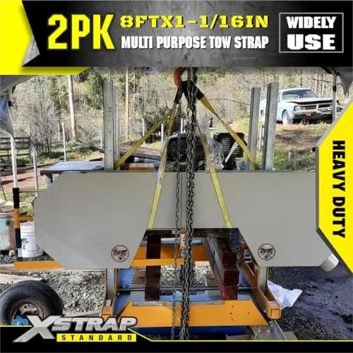 XSTRAP STANDARD 2PK 1"x8' Lift Sling Straps Wear Guard End Heavy Duty Strap | 4000 lbs Breaking Strength thumbnail 7