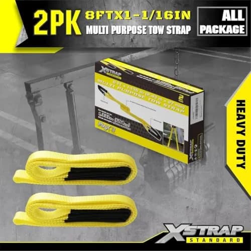 XSTRAP STANDARD 2PK 1"x8' Lift Sling Straps Wear Guard End Heavy Duty Strap | 4000 lbs Breaking Strength thumbnail 9