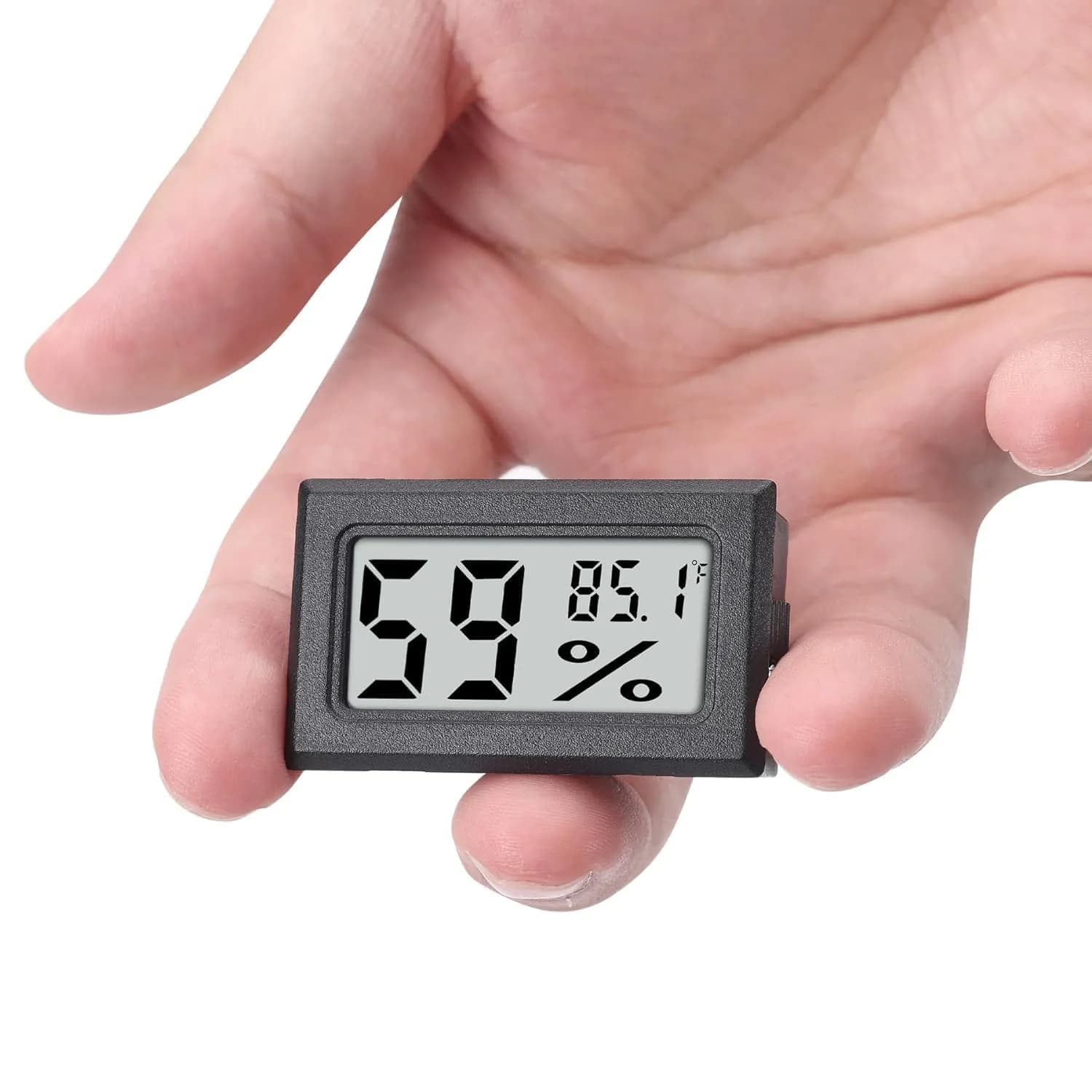 Goabroa Mini Hygrometer Thermometer Digital Indoor Humidity Gauge Monitor with Temperature Meter Sensor 1.89" x 1.13" x 0.66" | Accurate Readings Every 10 Seconds - main product image