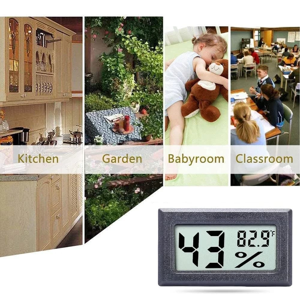 Goabroa Mini Hygrometer Thermometer Digital Indoor Humidity Gauge Monitor with Temperature Meter Sensor 1.89" x 1.13" x 0.66" | Accurate Readings Every 10 Seconds - view 2