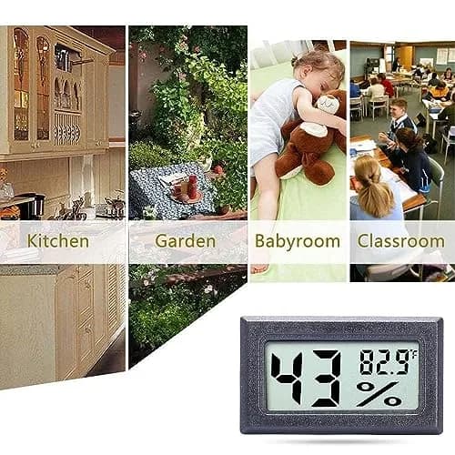 Goabroa Mini Hygrometer Thermometer Digital Indoor Humidity Gauge Monitor with Temperature Meter Sensor 1.89" x 1.13" x 0.66" | Accurate Readings Every 10 Seconds thumbnail 2