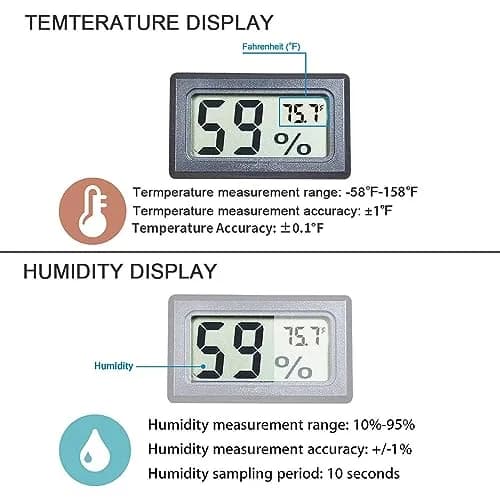 Goabroa Mini Hygrometer Thermometer Digital Indoor Humidity Gauge Monitor with Temperature Meter Sensor 1.89" x 1.13" x 0.66" | Accurate Readings Every 10 Seconds thumbnail 3