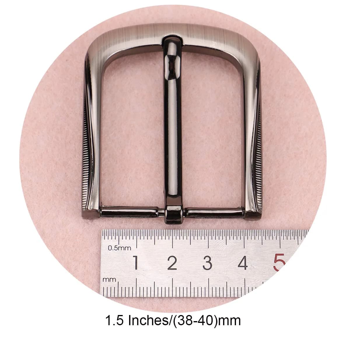 McFanBe 1.5 Inches (38 mm) Belt Buckle Single Prong Square Replacement Buckle for Men Women Belt (Grey03) | Alloy Metal Buckle for 38mm Straps - view 5