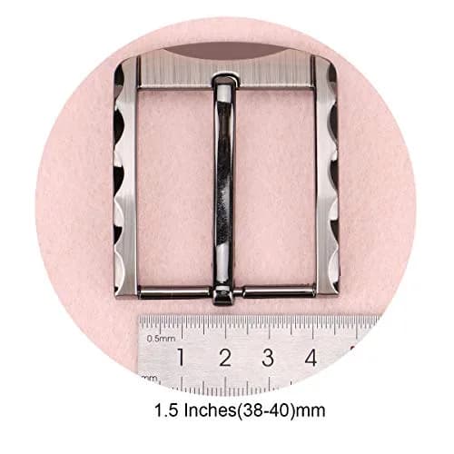 McFanBe Single Prong Square Belt Buckle 38mm (1.5 Inches) | Durable Alloy Replacement for Men & Women thumbnail 4