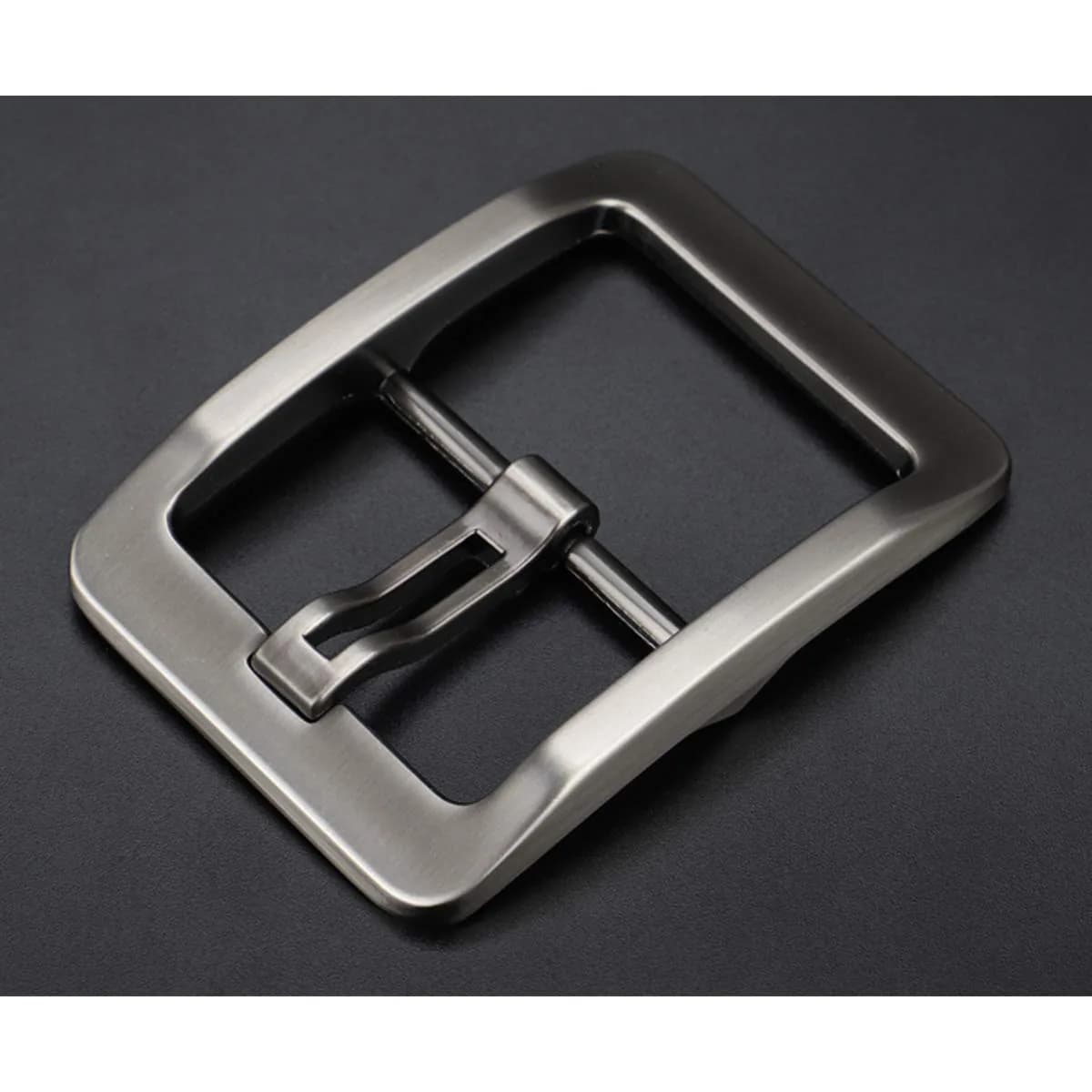 McFanBe Single Prong Square Belt Buckle 38mm (1.5 Inches) | Grey Alloy Replacement Buckle - view 7