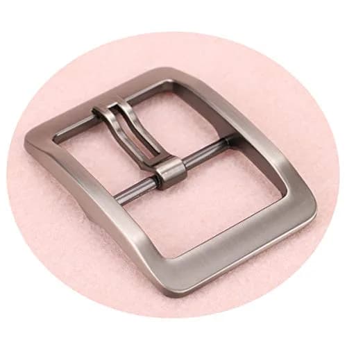 McFanBe Single Prong Square Belt Buckle 38mm (1.5 Inches) | Grey Alloy Replacement Buckle thumbnail 2