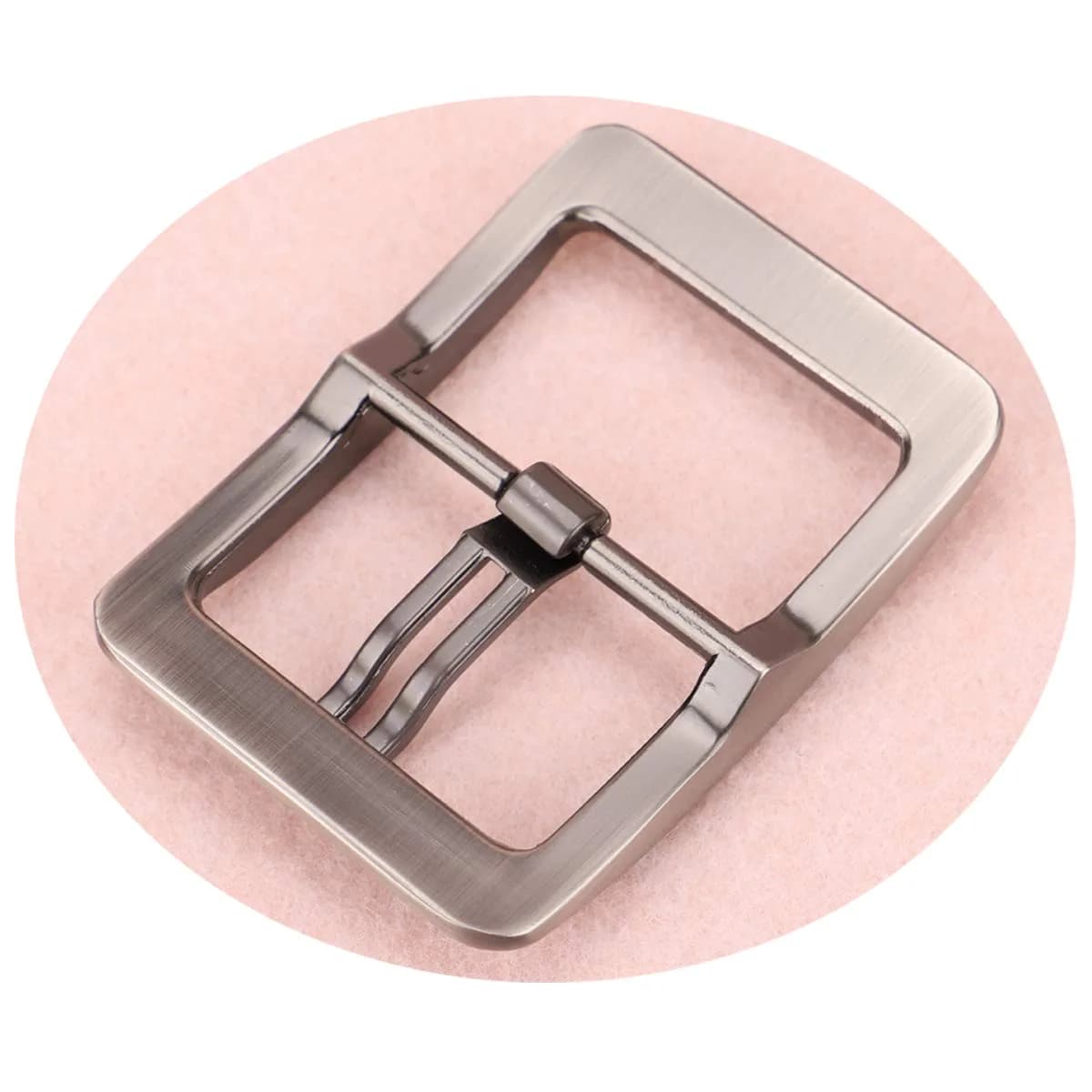 McFanBe Single Prong Square Belt Buckle 38mm (1.5 Inches) | Grey Alloy Replacement Buckle - view 4