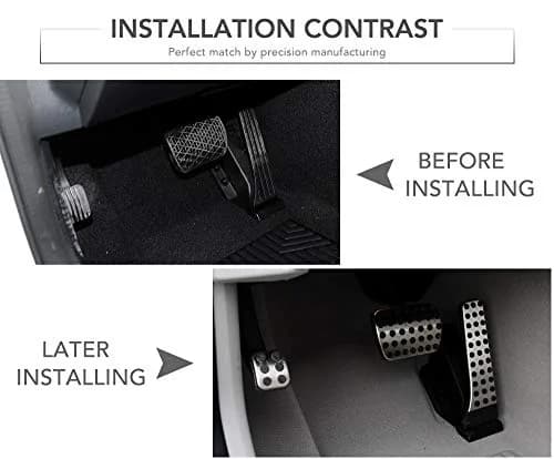 RaxTDM Sport Gas and Brake Pedal Cover Set for Mercedes-Benz W205 W212 W213 W222 X253 W218 | No Drill Steel Accelerator Accessories thumbnail 6