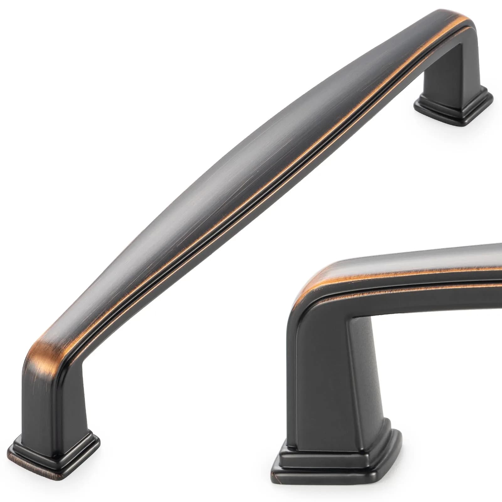 KOOFIZO 10 Pack 5 in Oil Rubbed Bronze Cabinet Pulls | Durable Solid Metal Handles for Kitchen & Furniture