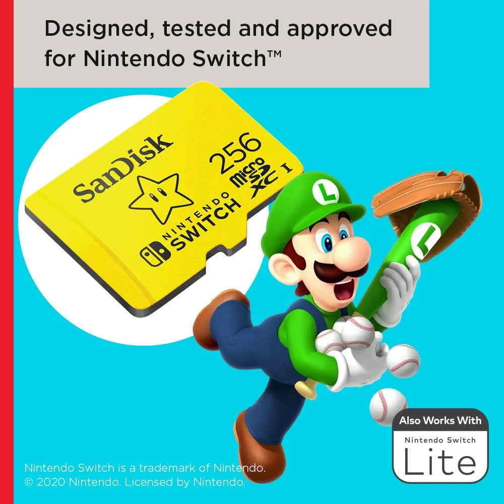 SanDisk 256GB microSDXC Card for Nintendo Switch | 100MB/s Read, 90MB/s Write - view 5