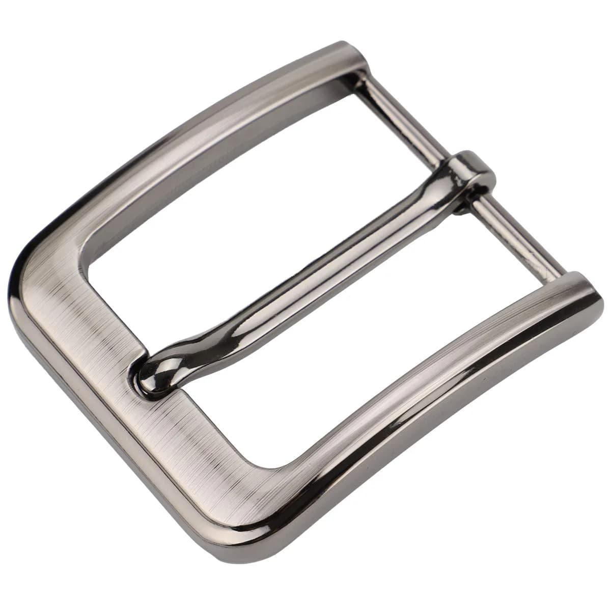 McFanBe Single Prong Square Belt Buckle 38mm (1.5 Inches) | Grey Alloy Replacement Buckle - main product image