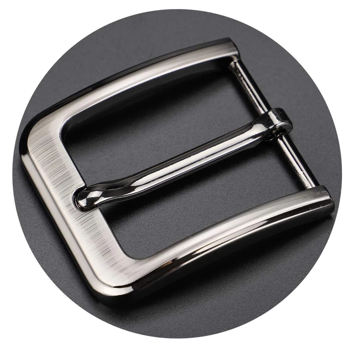 McFanBe Single Prong Square Belt Buckle 38mm (1.5 Inches) | Grey Alloy Replacement Buckle - view 6