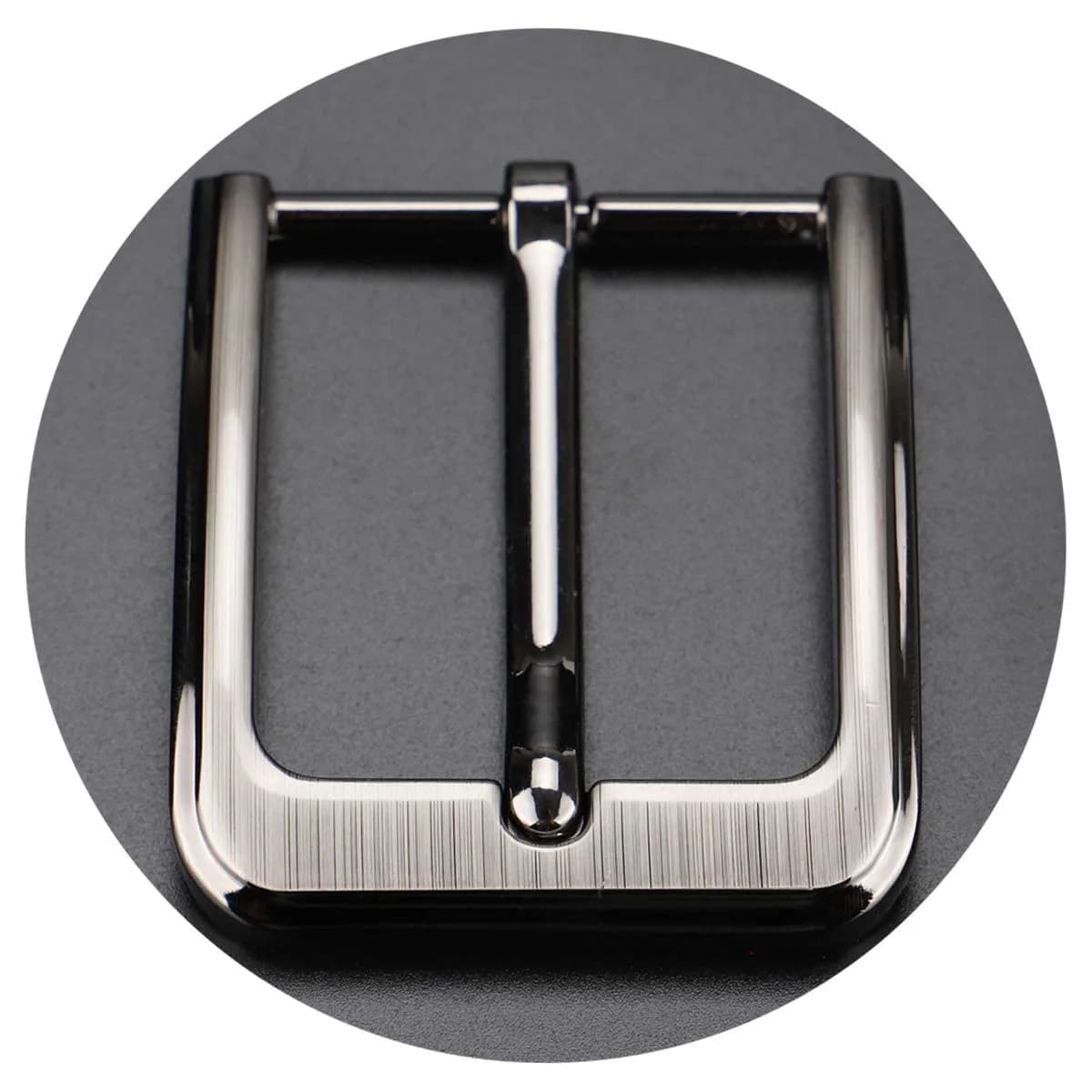 McFanBe Single Prong Square Belt Buckle 38mm (1.5 Inches) | Grey Alloy Replacement Buckle - view 7
