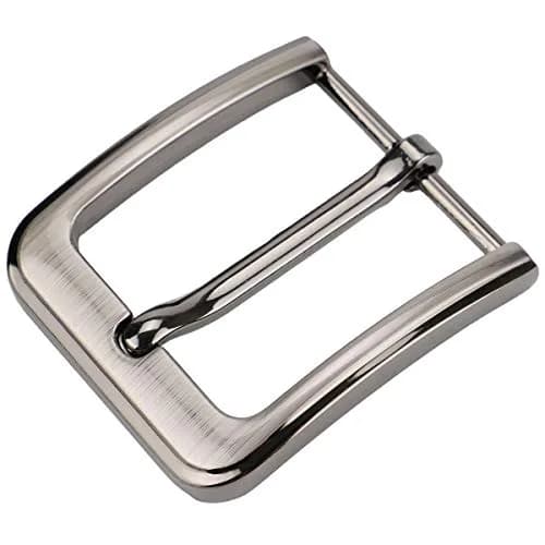 McFanBe Single Prong Square Belt Buckle 38mm (1.5 Inches) | Grey Alloy Replacement Buckle thumbnail 1
