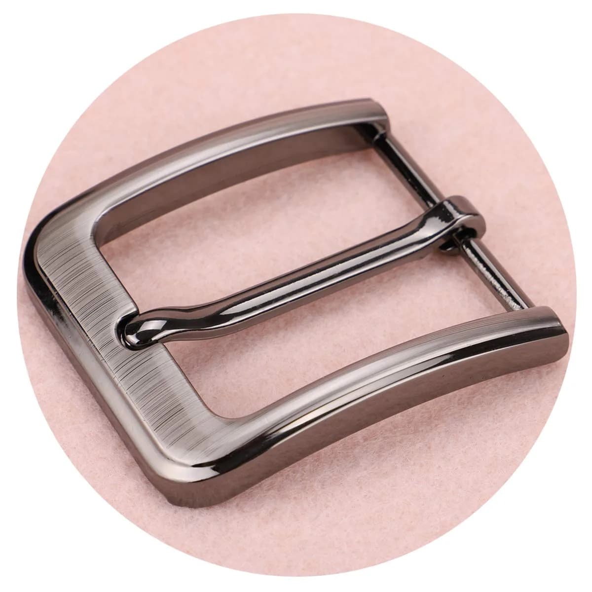 McFanBe Single Prong Square Belt Buckle 38mm (1.5 Inches) | Grey Alloy Replacement Buckle - view 2
