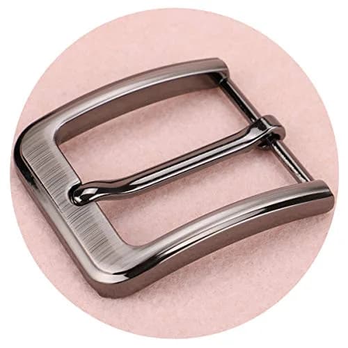 McFanBe Single Prong Square Belt Buckle 38mm (1.5 Inches) | Grey Alloy Replacement Buckle thumbnail 2