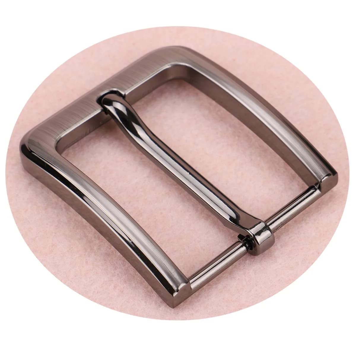 McFanBe Single Prong Square Belt Buckle 38mm (1.5 Inches) | Grey Alloy Replacement Buckle - view 3