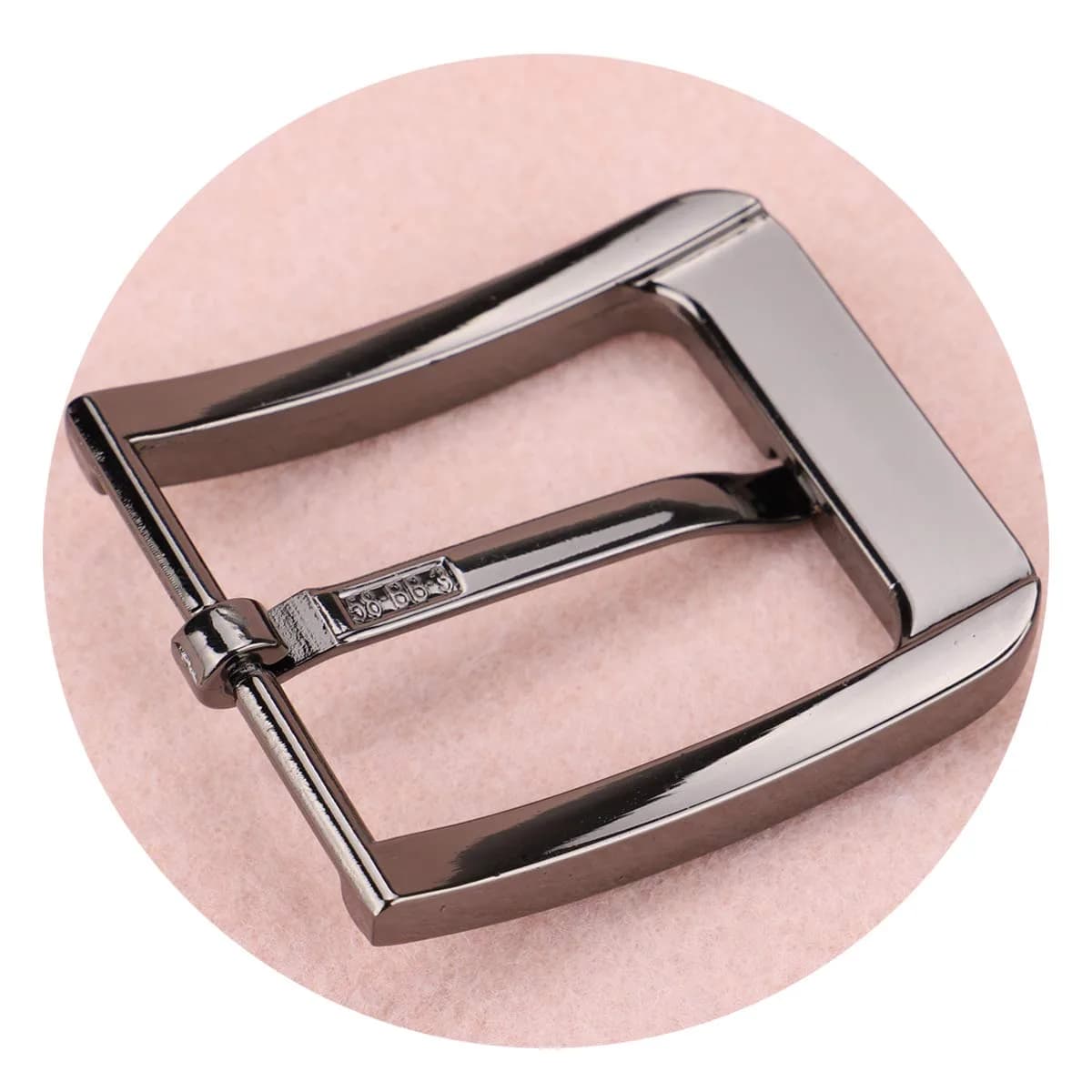 McFanBe Single Prong Square Belt Buckle 38mm (1.5 Inches) | Grey Alloy Replacement Buckle - view 4