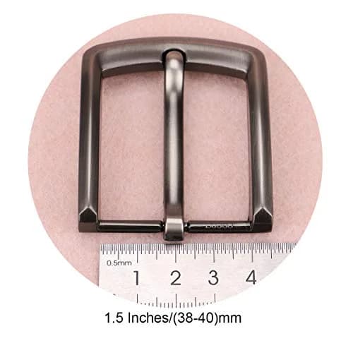 McFanBe 1.5" (38 mm) Belt Buckle | Solid Alloy Single Prong Square Replacement Buckle for Men & Women (Grey08) thumbnail 5