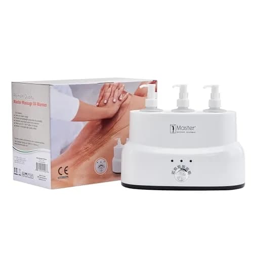 Master Massage Equipment 3-Bottle Massage Oil Warmer | Auto Temp Control, White thumbnail 5