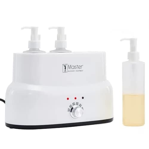 Master Massage Equipment 3-Bottle Massage Oil Warmer | Auto Temp Control, White thumbnail 2