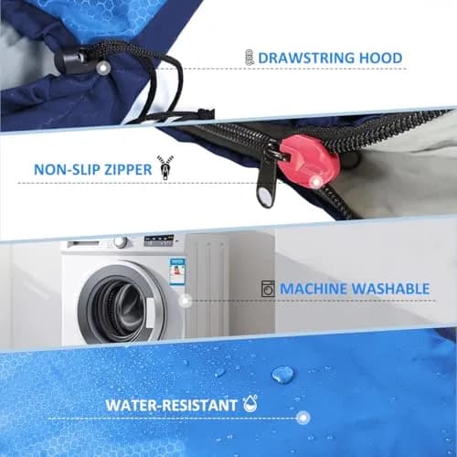 oaskys Camping Sleeping Bag 3 Seasons | Waterproof & Lightweight for Adults Kids thumbnail 5