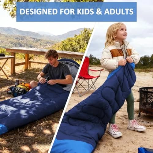 oaskys Camping Sleeping Bag 3 Seasons | Waterproof & Lightweight for Adults Kids thumbnail 6
