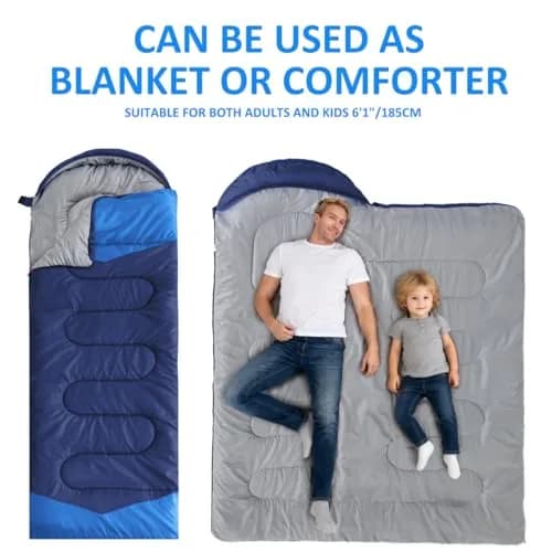 oaskys Camping Sleeping Bag 3 Seasons | Waterproof & Lightweight for Adults Kids thumbnail 3