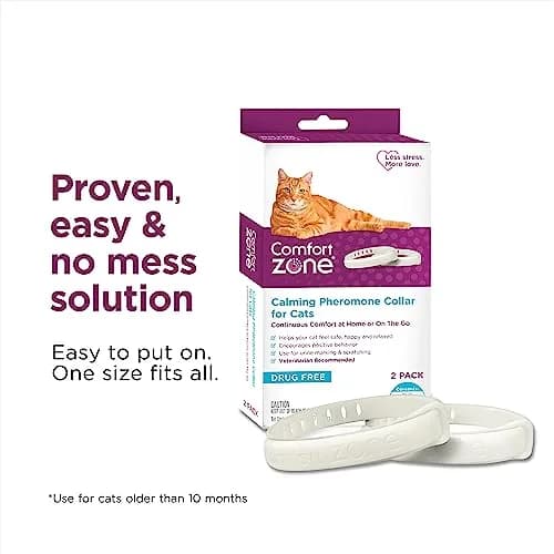 Comfort Zone Cat Calming Collar Savings Pack, 2 x 30-Day Collars | Drug-Free Anxiety Relief for Cats thumbnail 6